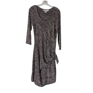 Max Studio Y2K Grey Merle 3/4 Sleeve Dress Sz.L